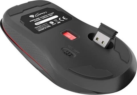 Maus Genesis Zircon 330, wireless, 3600 DPI, i kuq