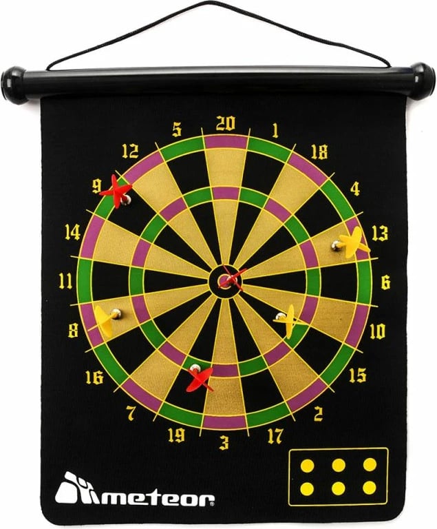Dartboard Magnetike Meteor për të gjithë, e zezë