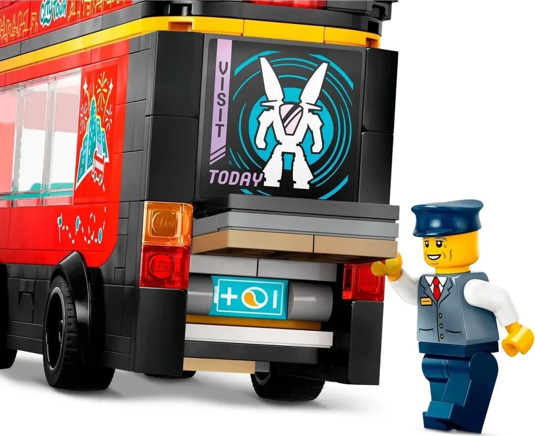 Set LEGO City 60407, Autobus i kuq dykatësh, 5 minifigura