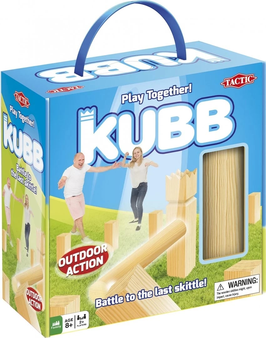 Lojë Kubb Molkky, për jashtë, prej druri, për fëmijë 8+