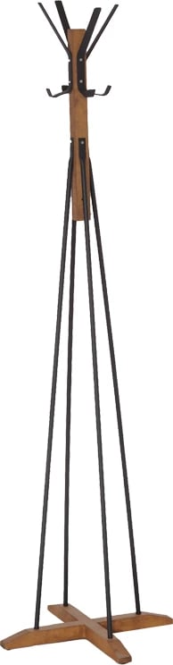 Stendë për pallto Myra pakoworld, ngjyrë arre e zezë, D40x160cm
