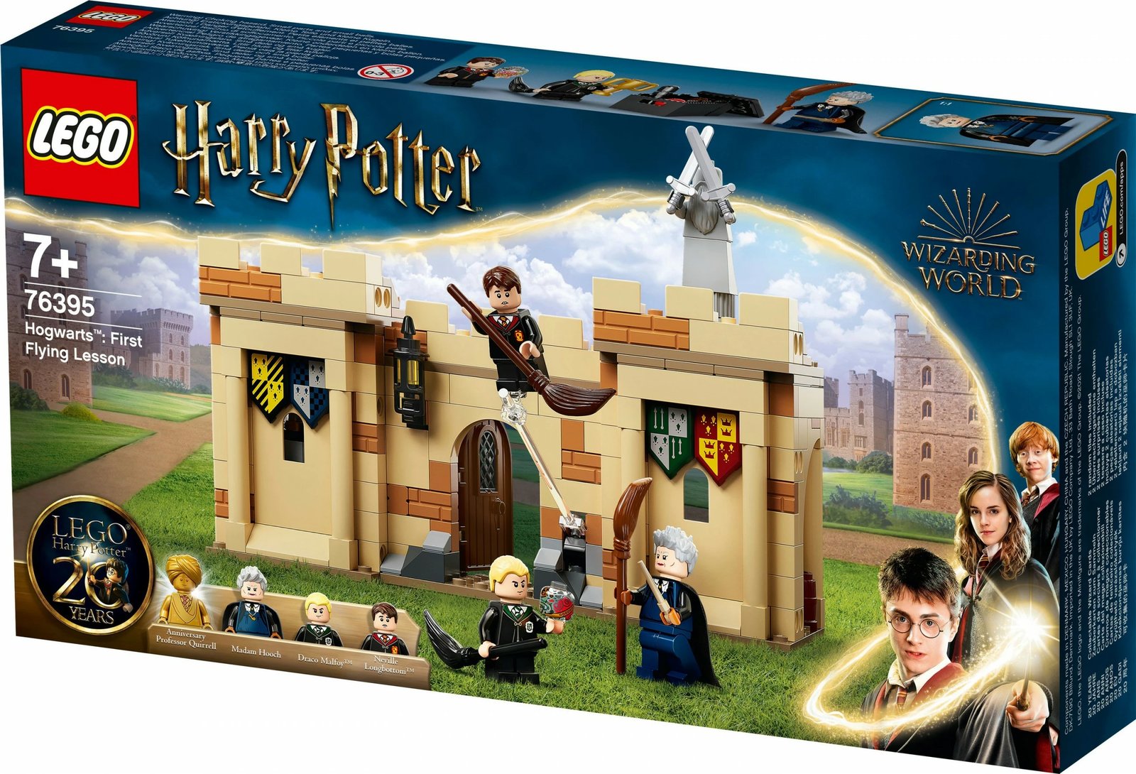 Set ndërtimi LEGO Harry Potter Hogwarts™: Mësimi i parë i fluturimit, 7 vjeç e lart, 264 pjesë, shumëngjyrësh