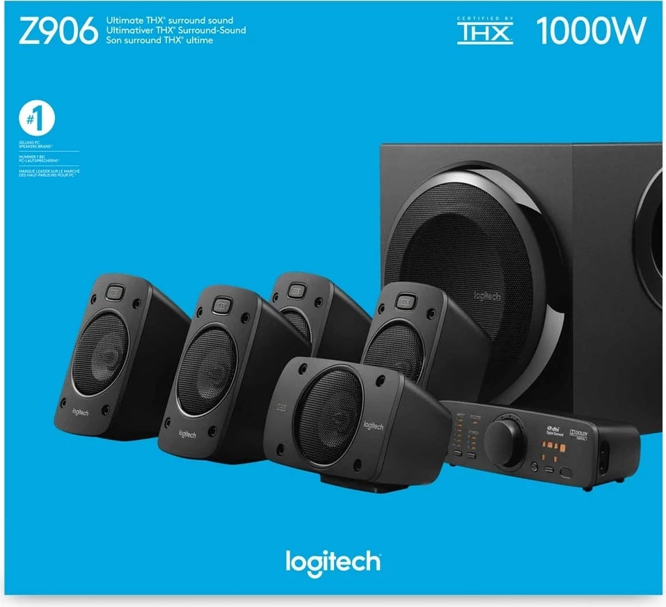 Logitech Surround Sound Speakers Z906 500 W Black 5.1 channels