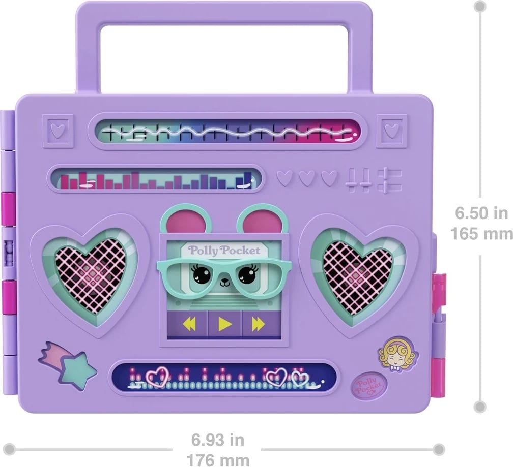 Set lojërash Polly Pocket Disco Dance Fashion Reveal, MATTEL, shumëngjyrësh