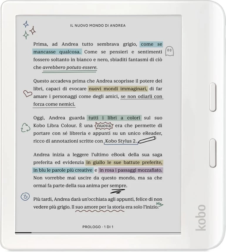 Lexues elektronik KOBO Libra, 7", 32 GB, Wi-Fi, e bardhë