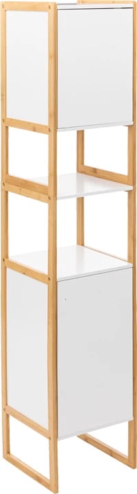Kabinet kolonë për mur Derfen pakoworld, ngjyrë bardhë-natyrale, 33x33x170cm
