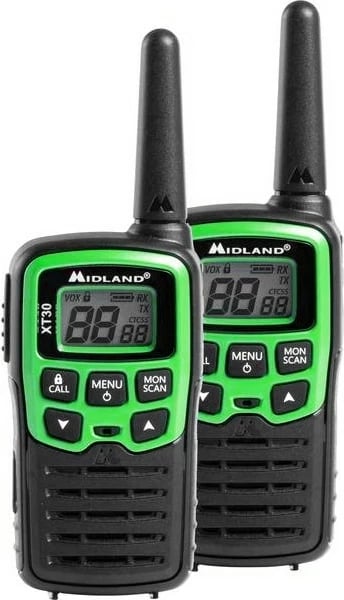 Radio dore MIDLAND XT30, Set, Zi dhe Jeshile