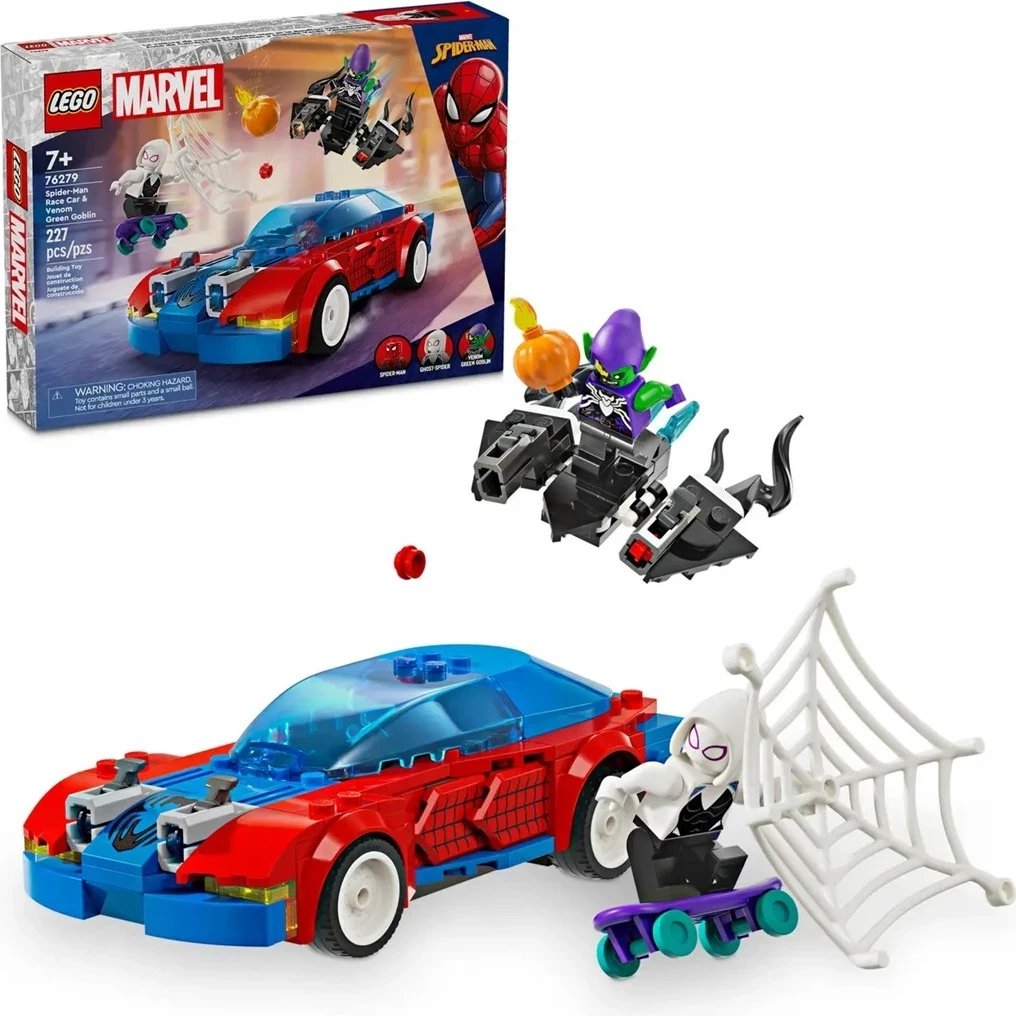 Set LEGO Marvel 76279 Spider-Man Race Car & Venom Green Goblin