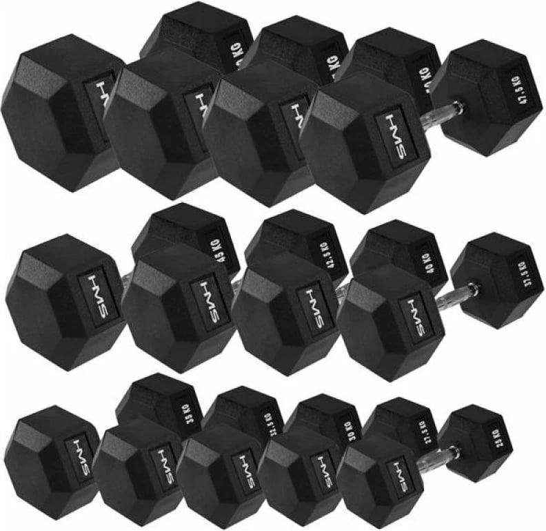 Pesë dumbbell HMS HEX PRO 2 KG për meshkuj dhe femra