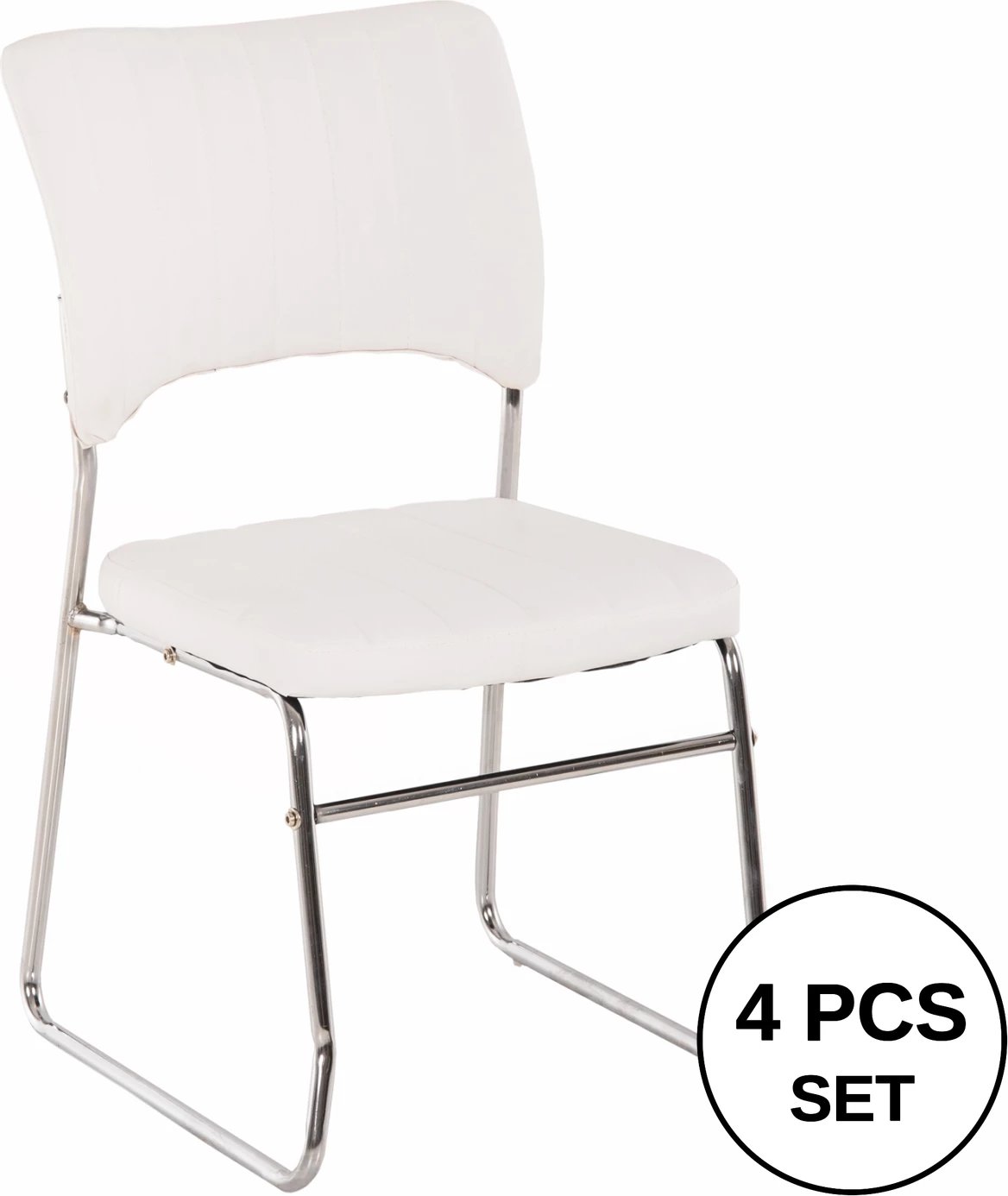 Karrige për konferenca FH1071.02 e bardhë 52x60x85 cm, set prej 4 copë