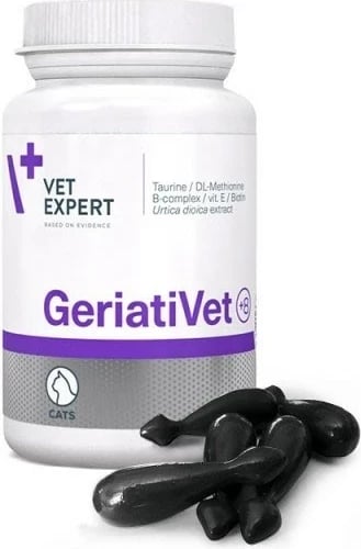 Suplement VetExpert GeriatiVet për mace të vjetra, 60 kapsula