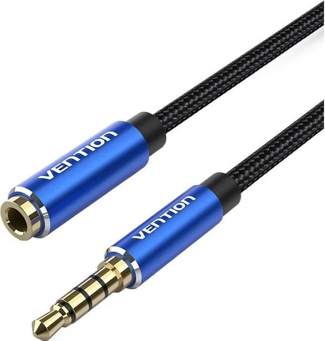 Kabel audio Vention mini Jack 3.5mm, 5m, zi-kaltër