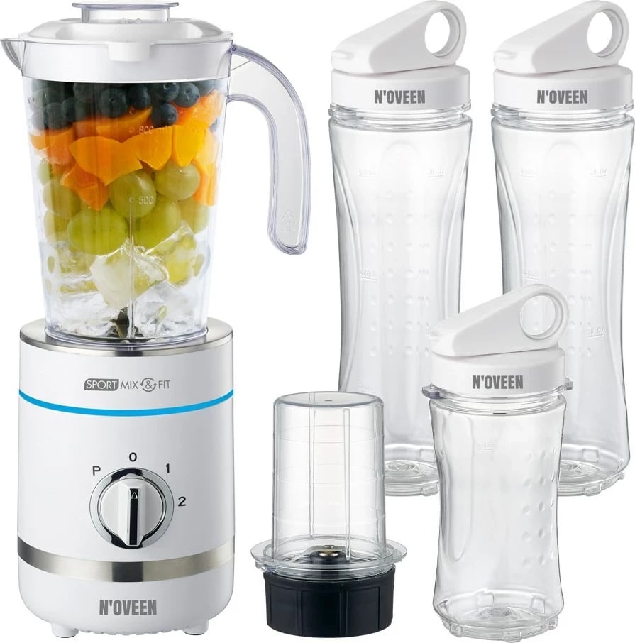 Blender N'OVEEN Sport Mix & Fit SB2100 X-LINE, i bardhë