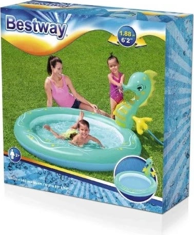 Pishinë fryrëse Bestway Seahorse Pool 188x160x86cm, me spërkatës