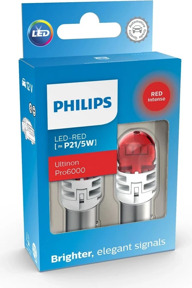 Drita sinjalizuese Philips Ultinon Pro6000, LED, e kuqe, set 2 copë
