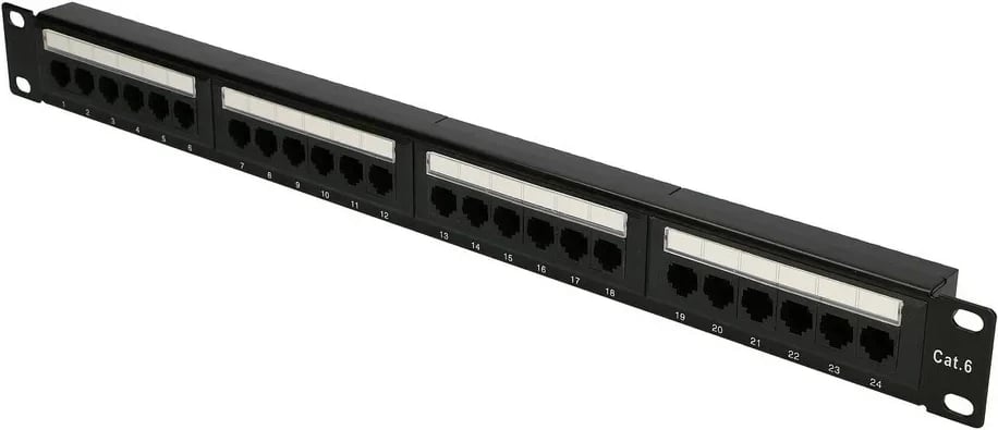 Patchpanel Extralink CAT6 UTP V2, 24 Porta