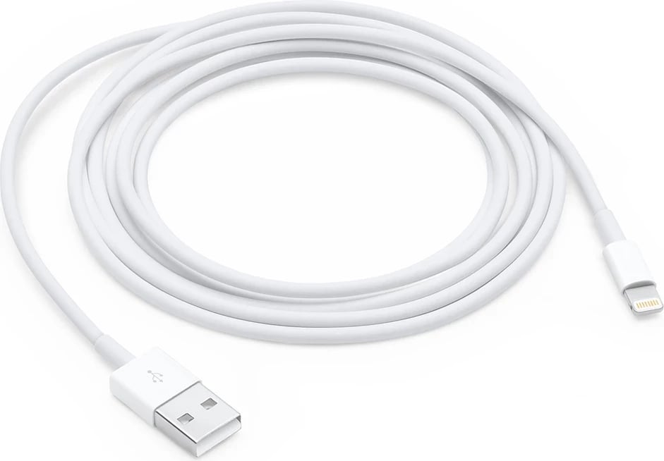 Kabllo Apple Lightning në USB-A 2m MD819ZM/A, bardhë